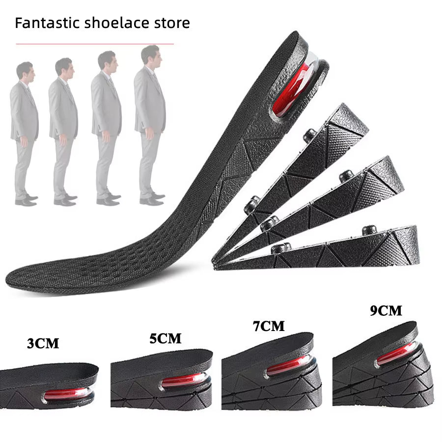 Shoe Accessories Height Increase Insole Invisible Heightening Template Air Cushion Shoe Inserts Variable Height Insoles Adjustable Cut Foot Pad